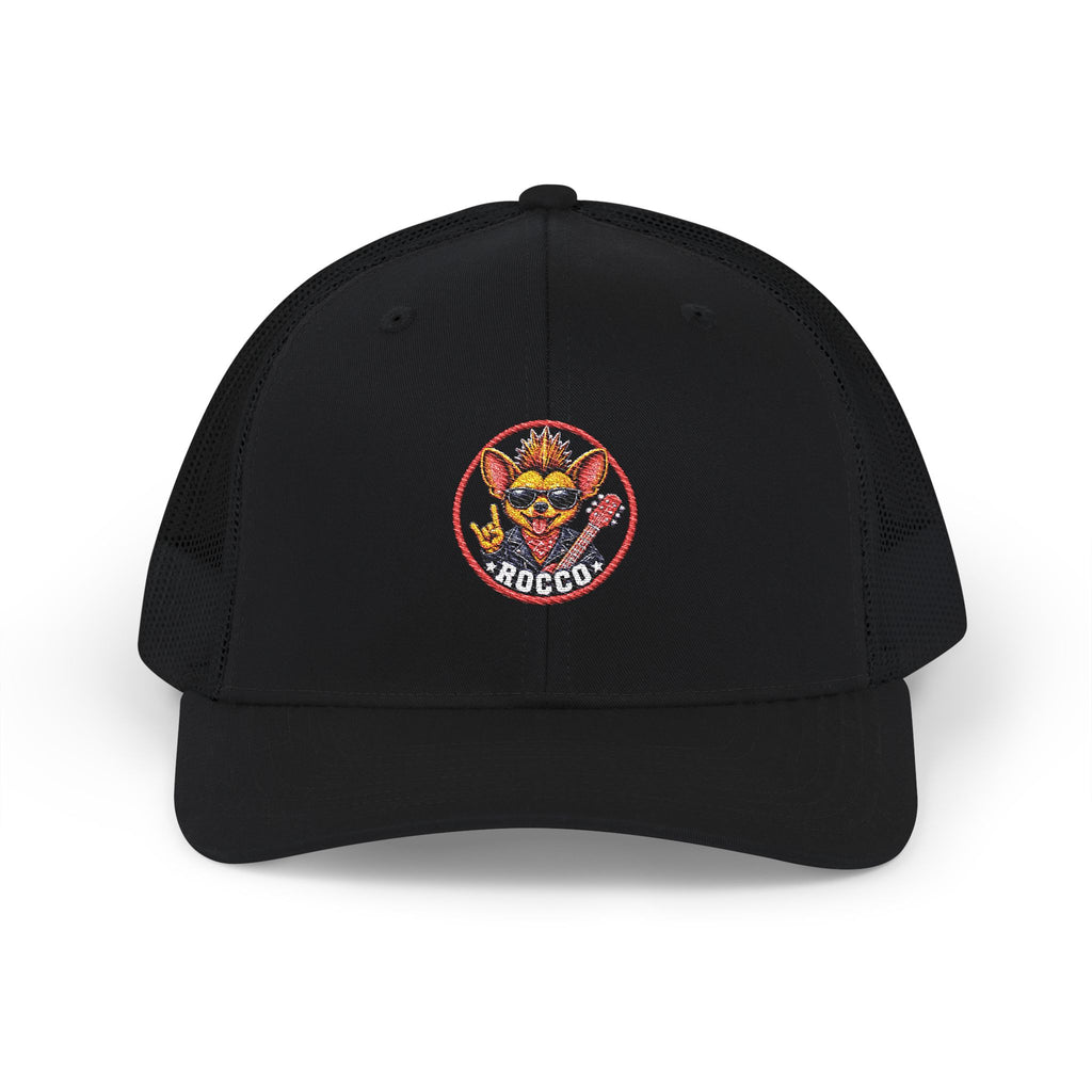 Rocco Chihuahua Rocker Trucker Cap – Embroidered Snapback