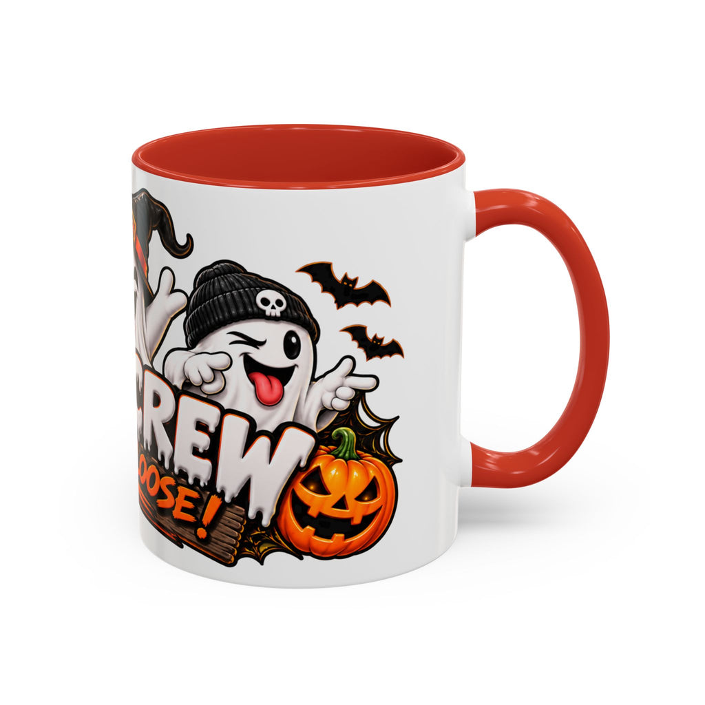 Boo Crew on the Loose Halloween White Mug – Funny Ghosts & Pumpkins