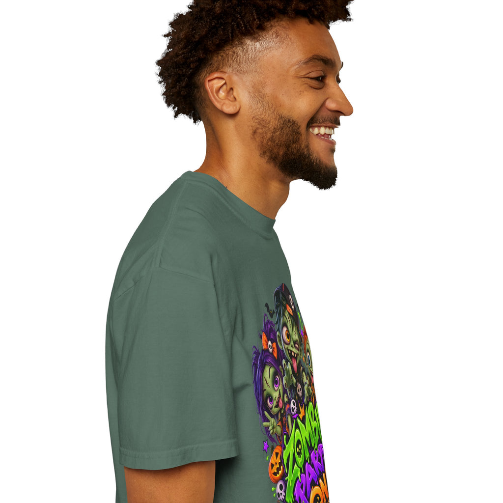 Zombie Party On! – Halloween Zombie Crew Graphic T-Shirt
