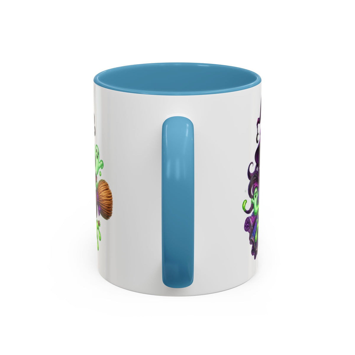 Brewing Up Trouble Witches Halloween White Mug