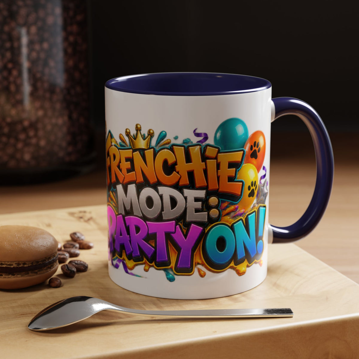 Frenchie Mode Party On French Bulldog Birthday White Mug