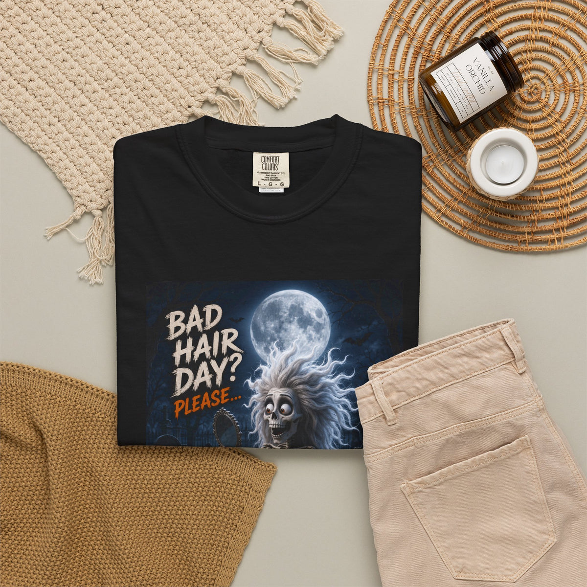 Undead & Fabulous T-Shirt — 'Bad Hair Day? I Woke Up Like This' Halloween Tee
