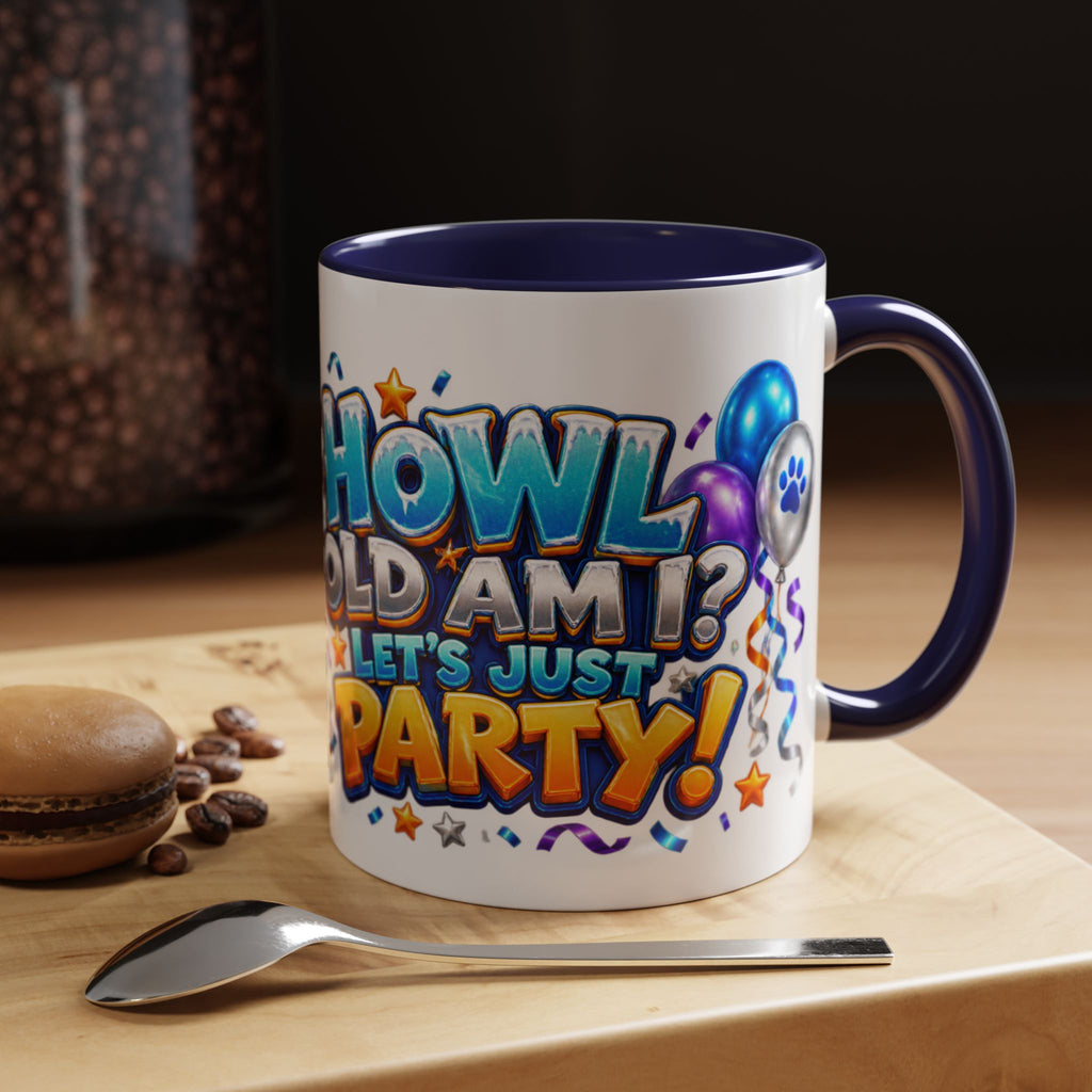 Howl Old Am I Siberian Husky Birthday White Mug