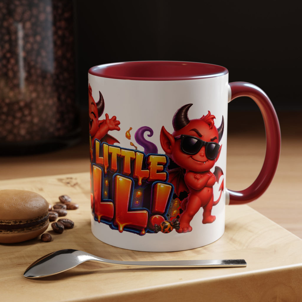 Raise a Little Hell Cute Devils Halloween White Mug