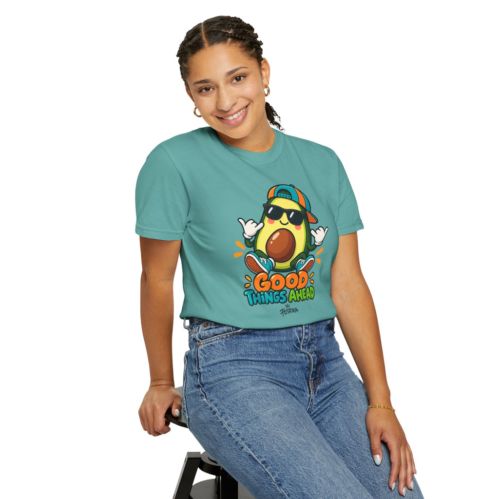 Good Things Ahead Avocado Graphic T-Shirt | Festora Everyday