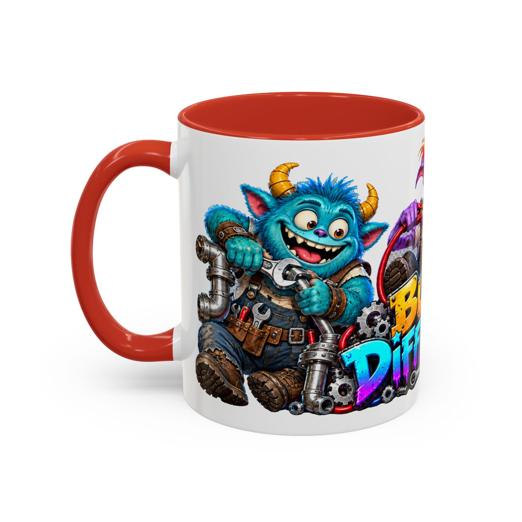 Built Different Monster Workshop Halloween White Mug