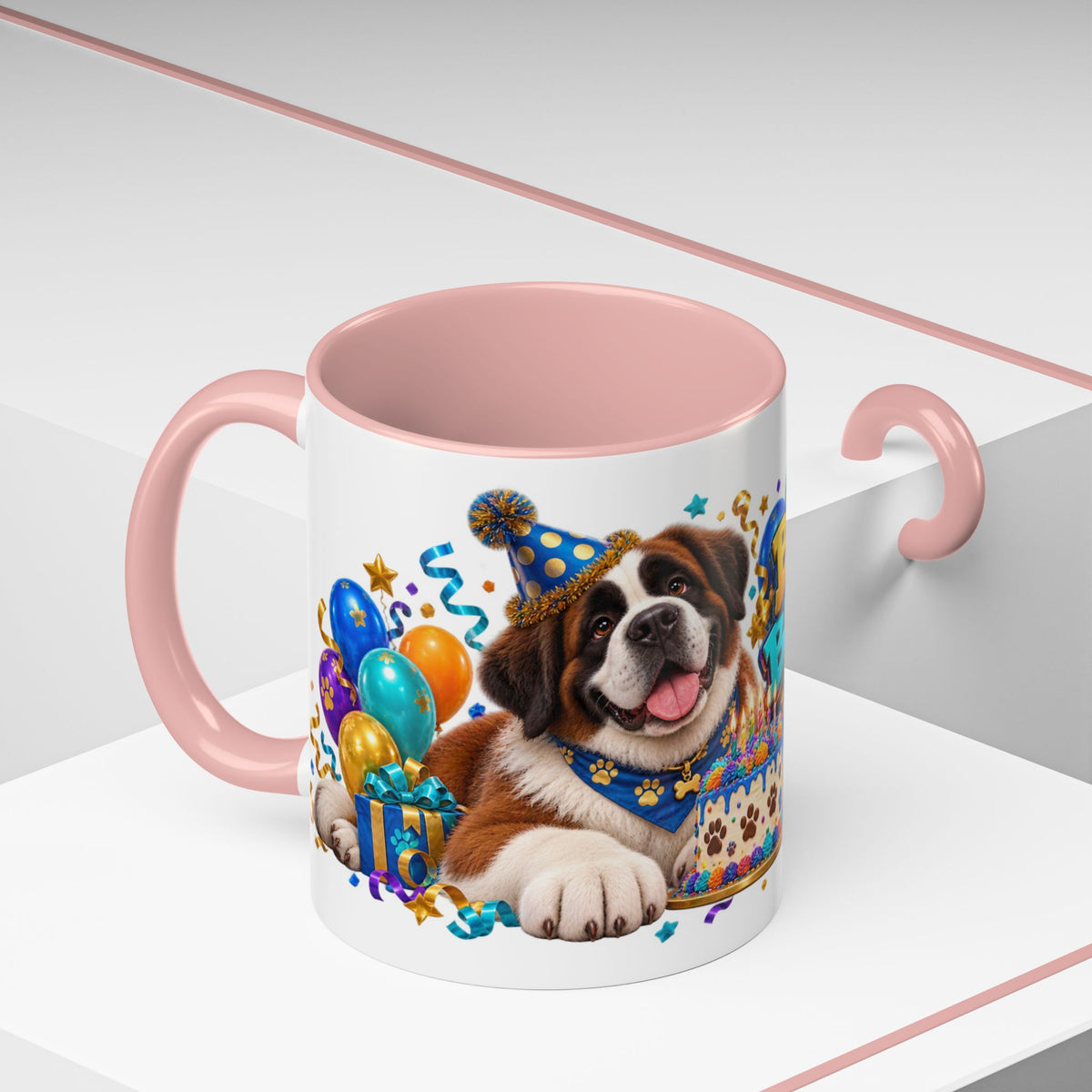 Big Dog Big Wishes Saint Bernard Birthday White Mug
