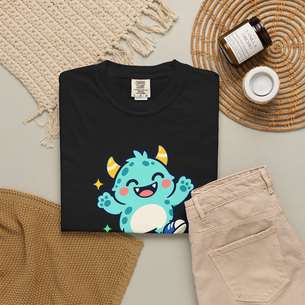 Stay Monster Happy – Cute Monster Graphic T-Shirt