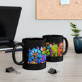 I’m Just Here for the Boos Funny Halloween Monster Black Mug