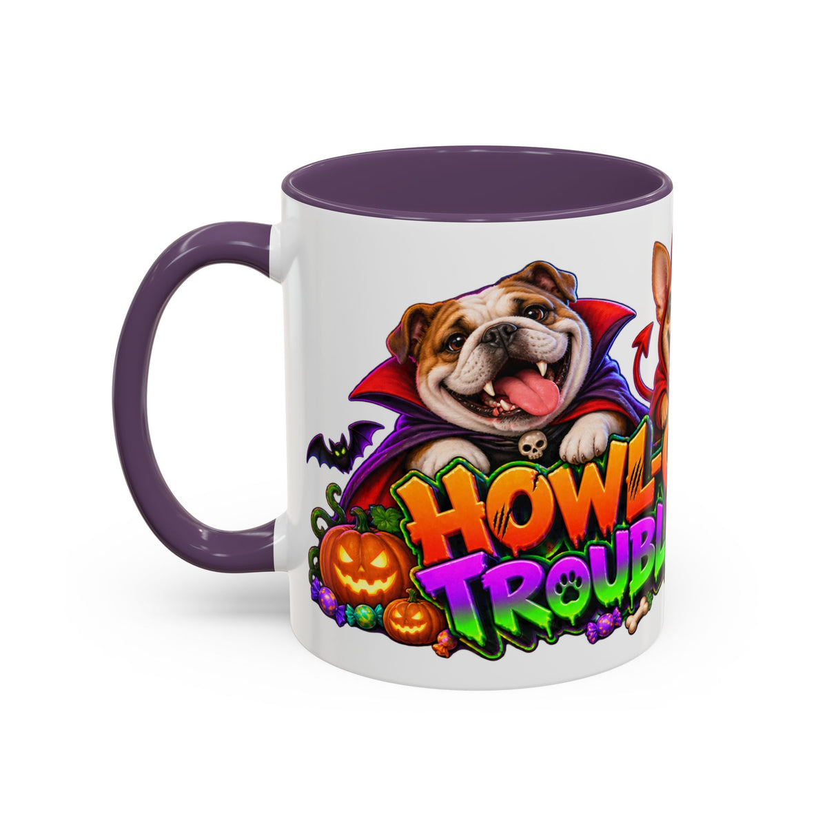 Howl-O-Ween Troublemakers Costume Dogs Halloween White Mug
