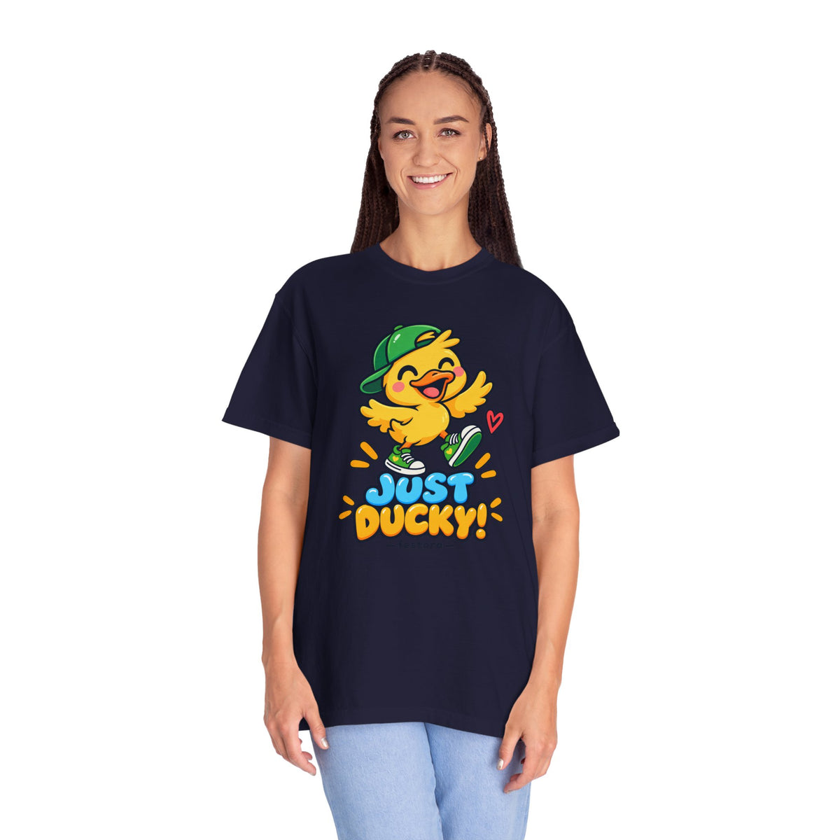 Just Ducky! – Cute Happy Duck Graphic T-Shirt
