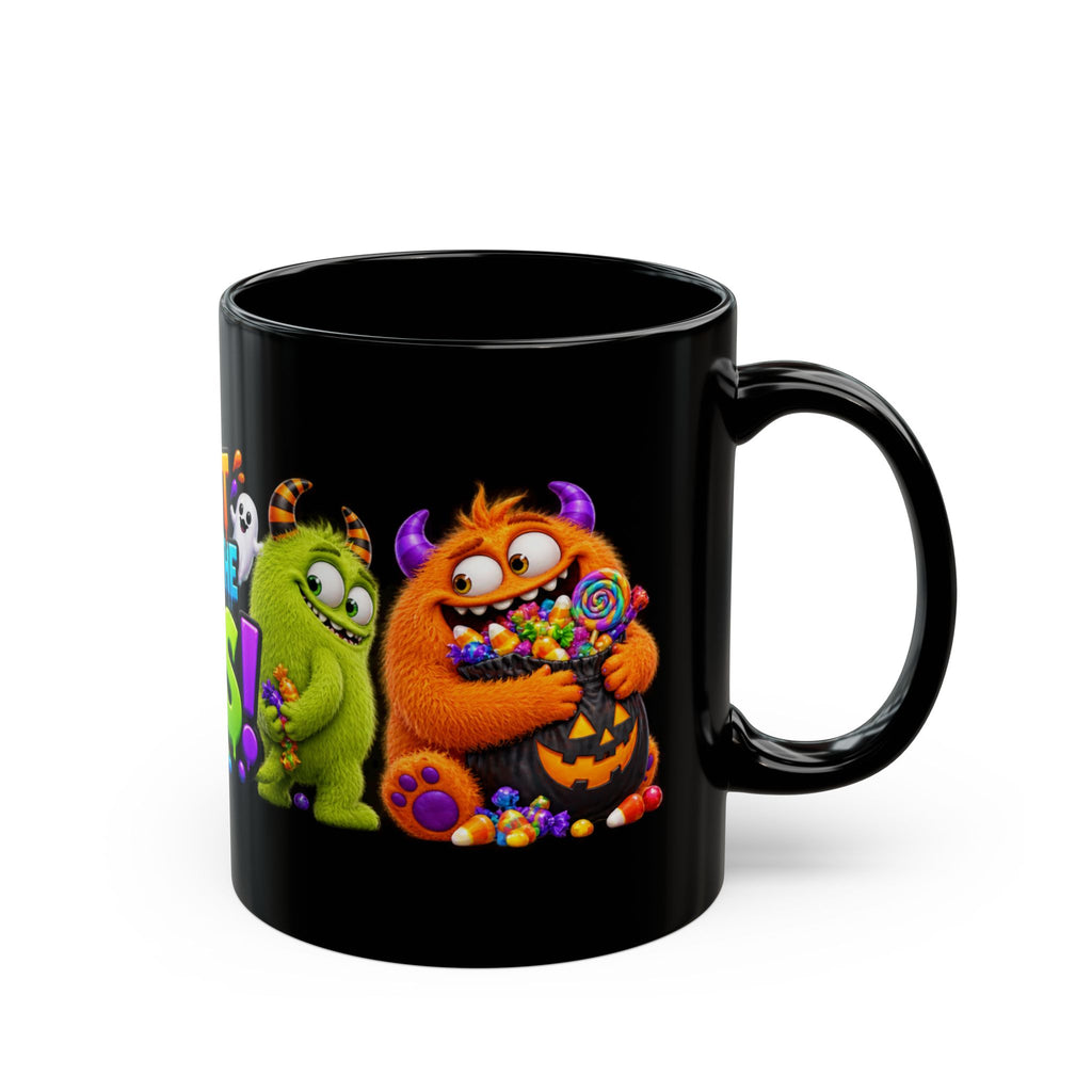 I’m Just Here for the Boos Funny Halloween Monster Black Mug