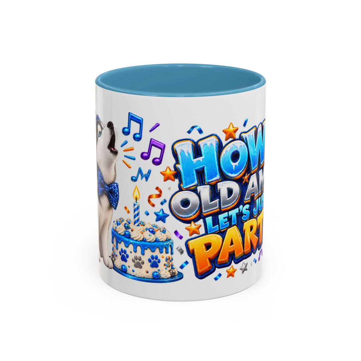Howl Old Am I Siberian Husky Birthday White Mug