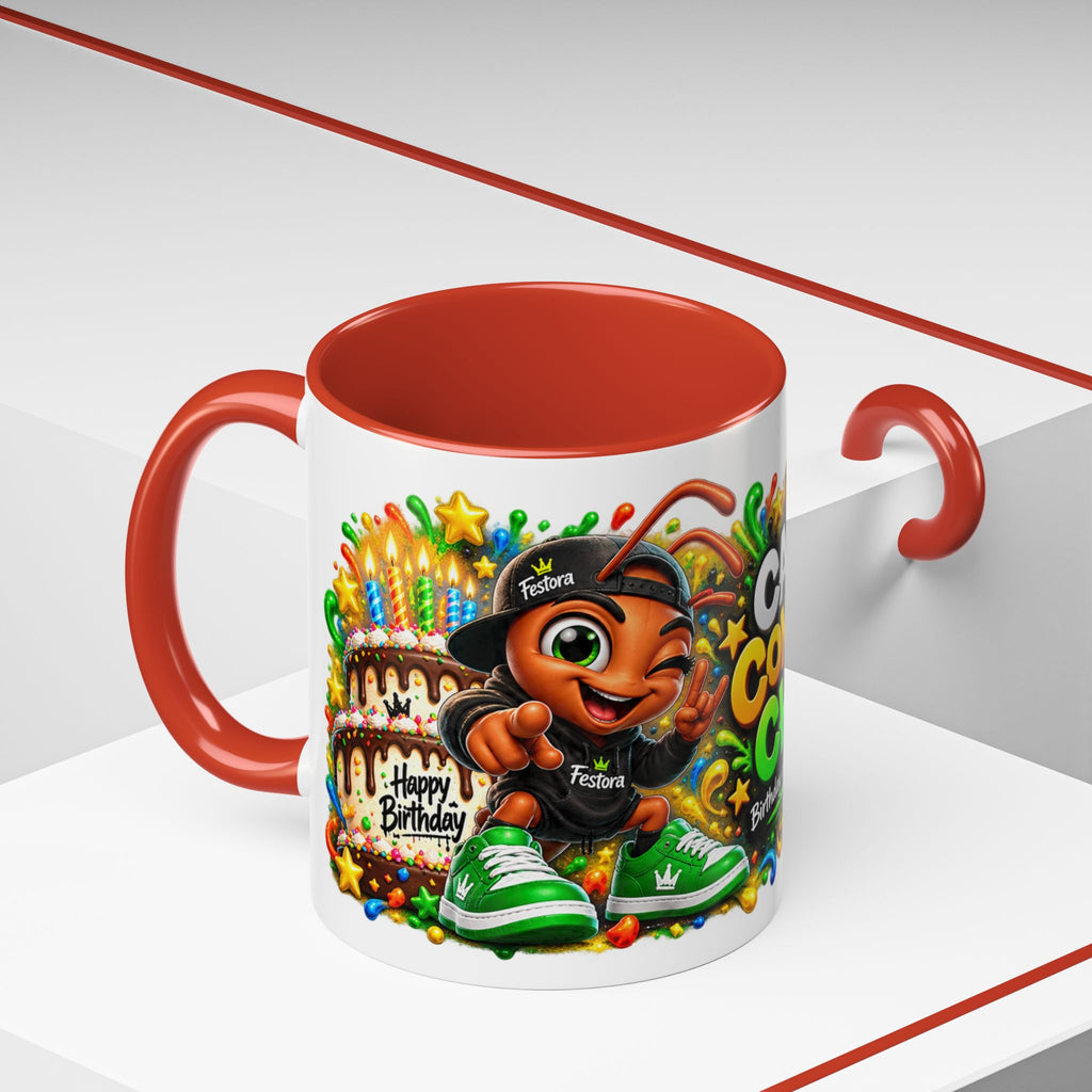 Festora Ant Birthday Mug – Cake Confetti Chaos Coffee Cup