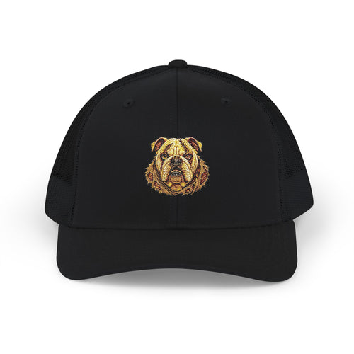 Bruno the Zombie English Bulldog  Embroidered Trucker Cap - Snapback Hat