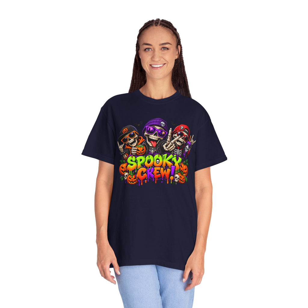 Spooky Crew Halloween T-Shirt – Funny Skeleton Graphic Tee