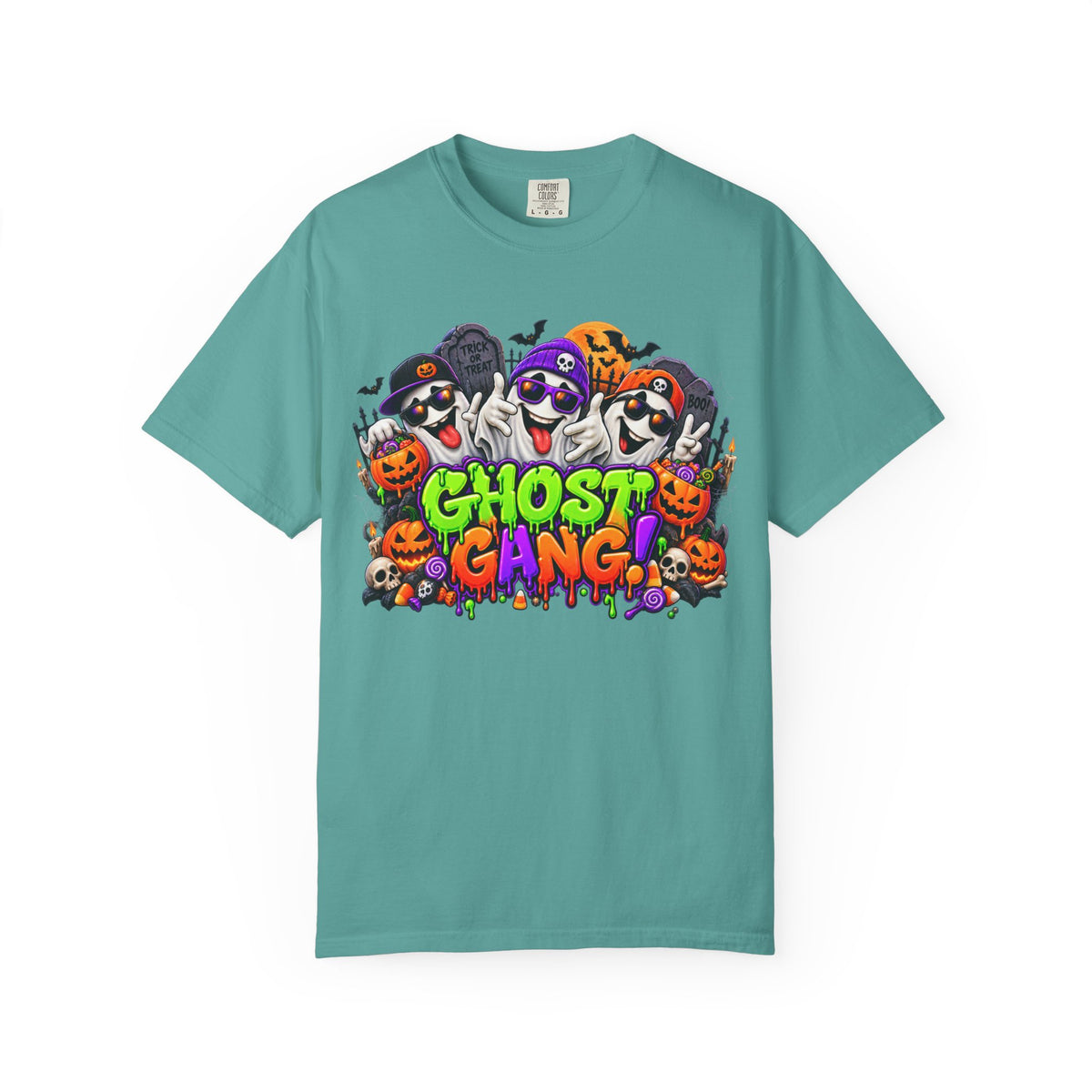 Ghost Gang Halloween T-Shirt – Funny Colorful Ghost Graphic Tee