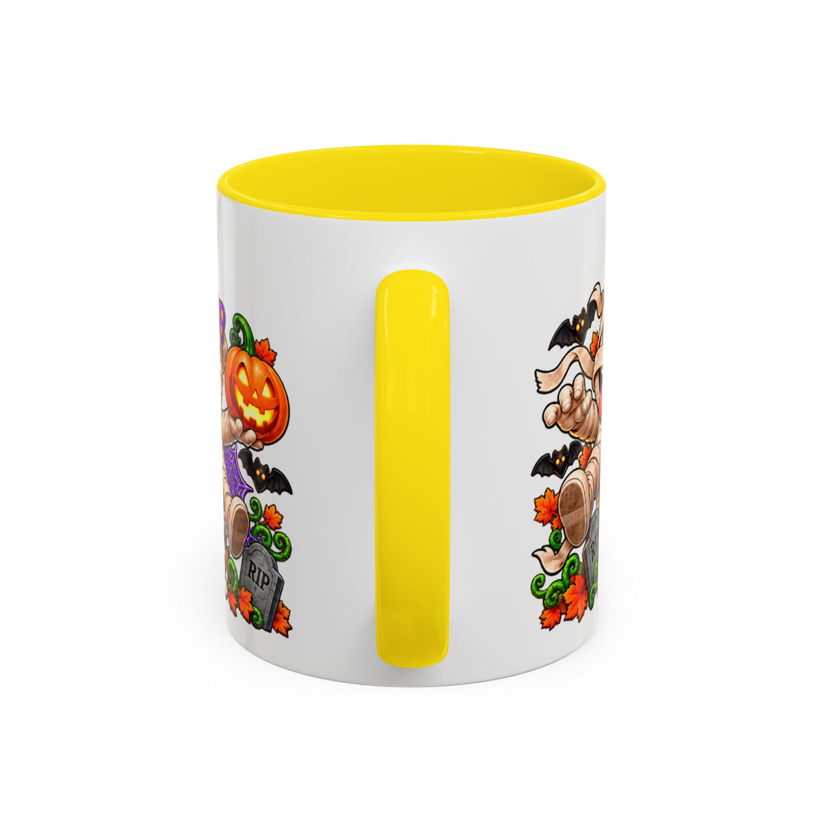 Wrapped Up & Ready to Party White Mug – Funny Mummies & Spooky Party Design