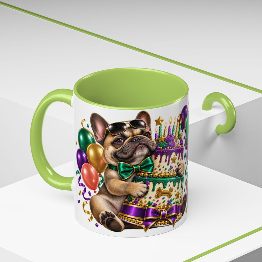 Built for Cake Born to Party French Bulldog White Mug