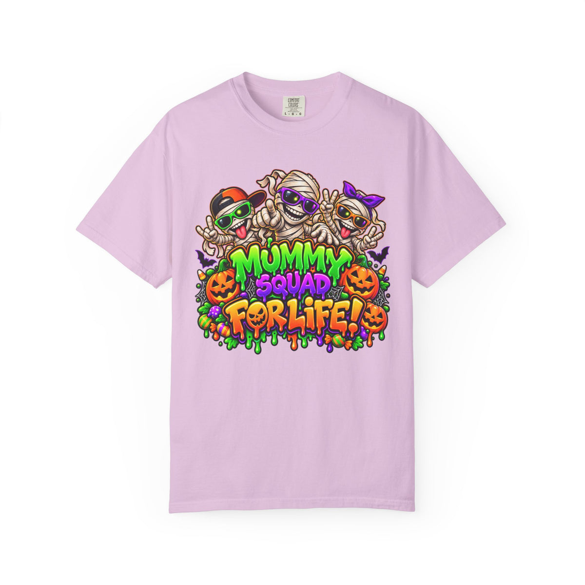 Mummy Squad For Life Halloween T-Shirt – Funny Colorful Mummy Graphic Tee