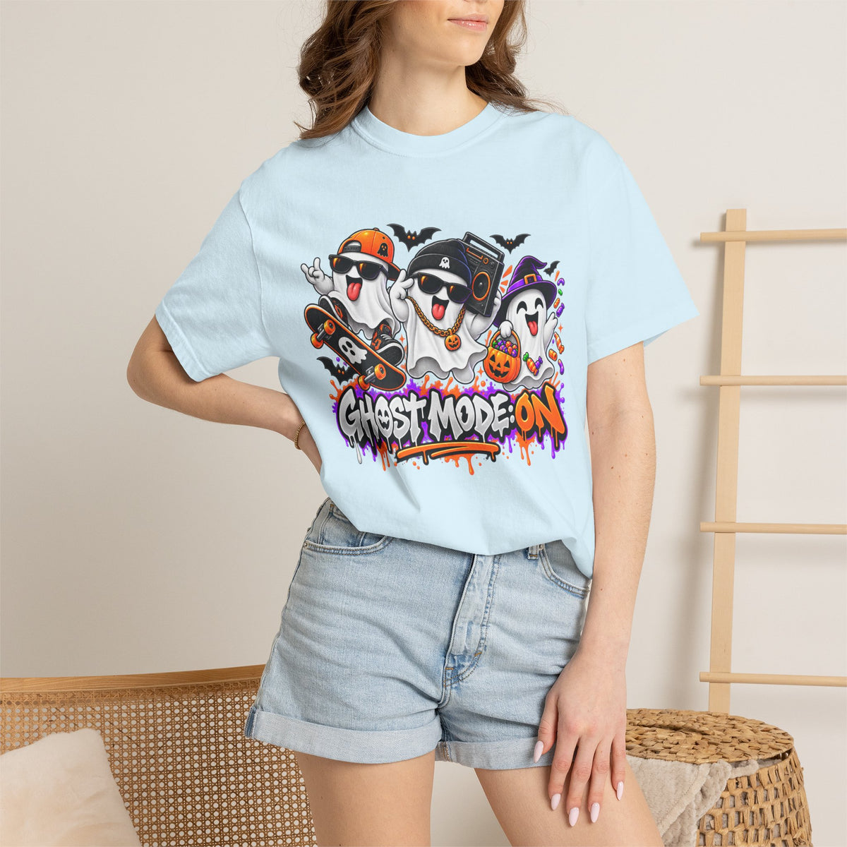Ghost Mode: ON – Halloween Ghosts Graphic T-Shirt