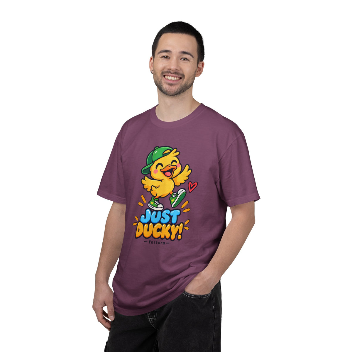 Just Ducky! – Cute Happy Duck Graphic T-Shirt
