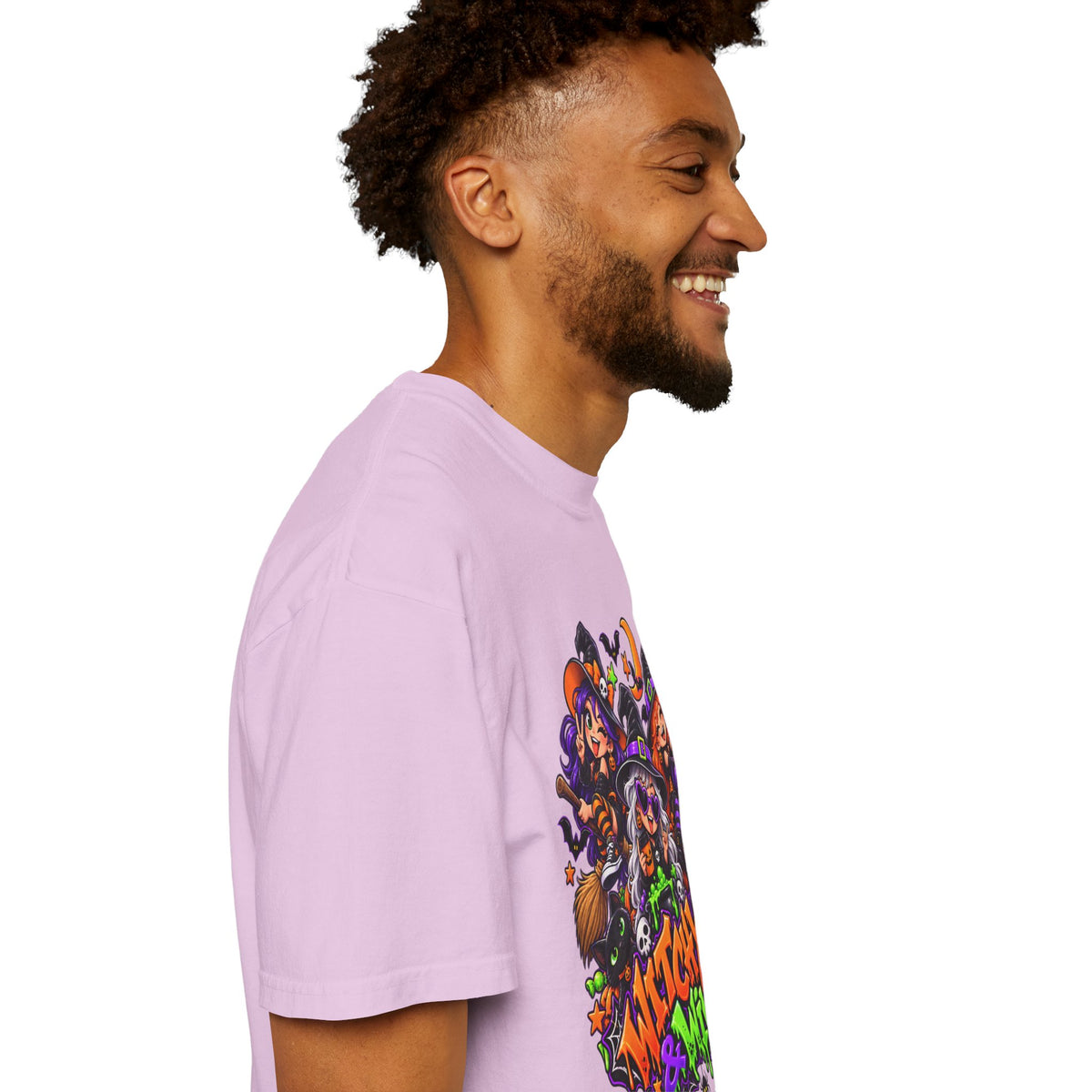 Witchy & Wild – Halloween Witch Crew Graphic T-Shirt