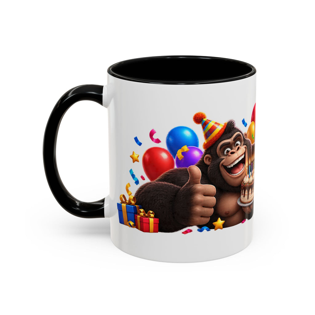 Gorilla Happy Birthday Mug - Colorful 3D Celebration Design