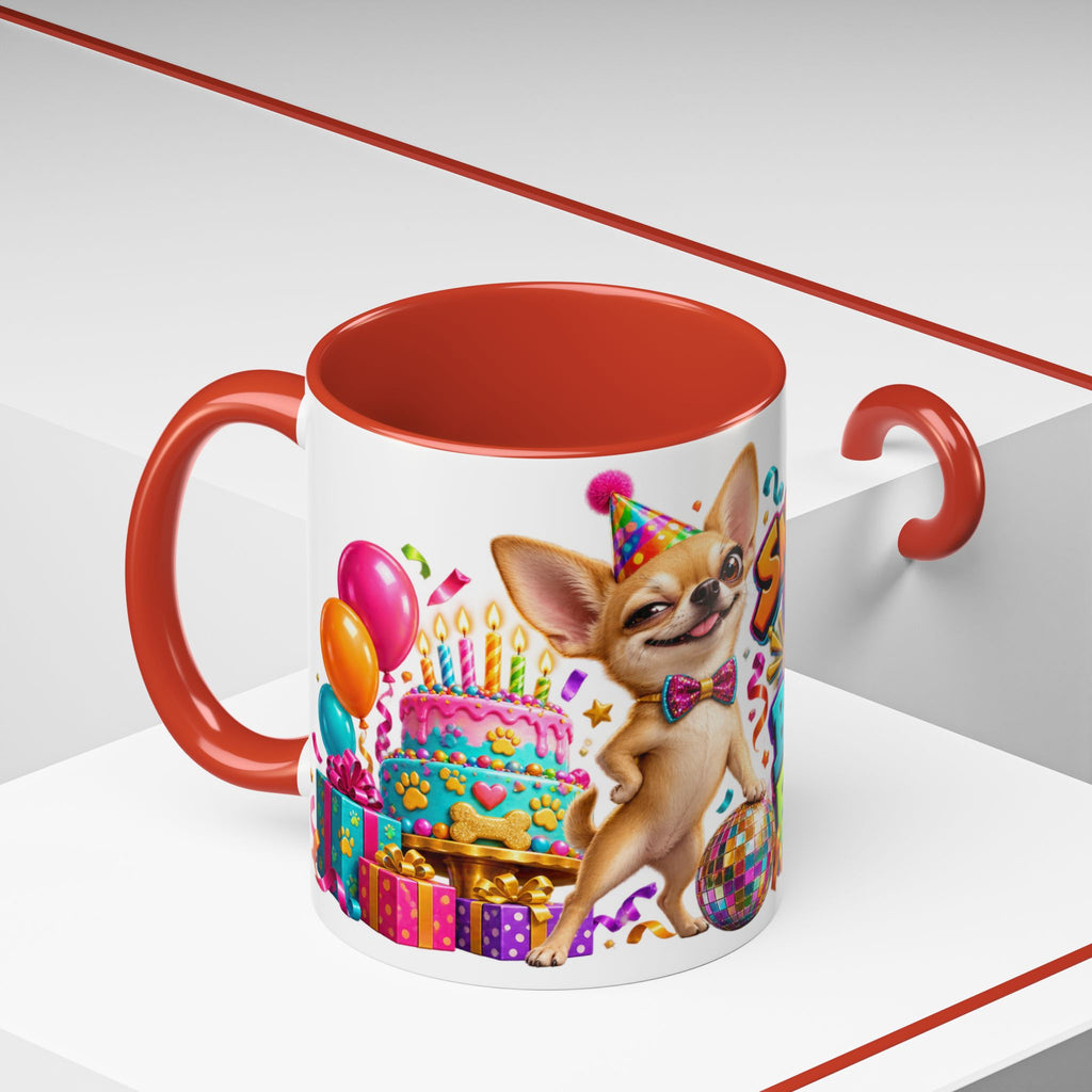 Small Dog Big Birthday Energy Chihuahua White Mug