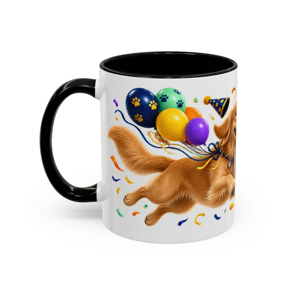 Fetch the Cake Golden Retriever Birthday White Mug