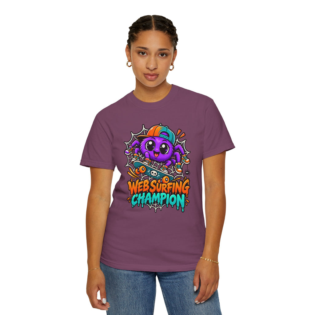 Web Surfing Champion – Cute Halloween Spider T-Shirt