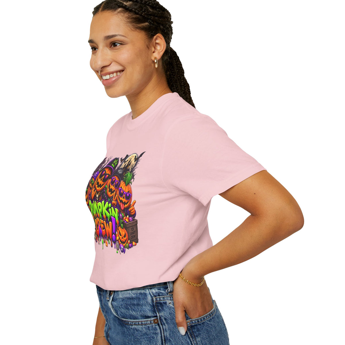 Pumpkin Crew Halloween T-Shirt – Funny Jack O’ Lantern Graphic Tee