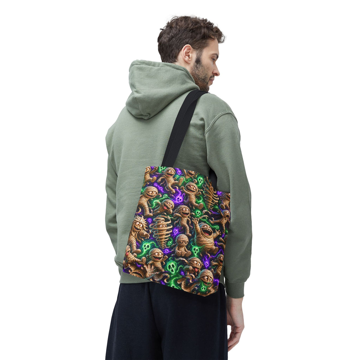 Mummy Party Tote Bag — Cute Spooky Halloween All-Over Print Tote