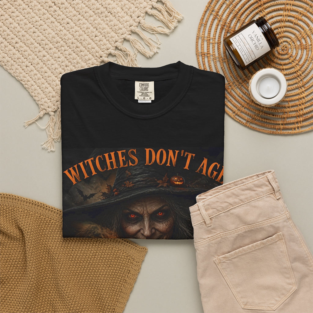 Witches Don't Age Tee — 'We Just Brew Stronger' Halloween Witch T-Shirt