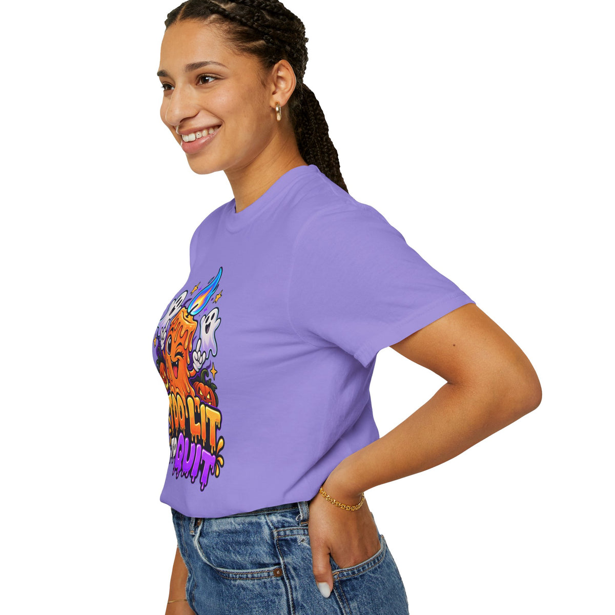 Too Lit to Quit – Funny Halloween Candle T-Shirt