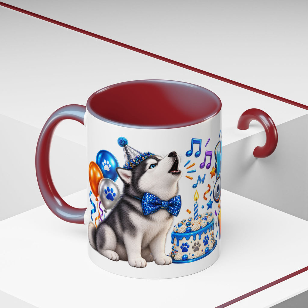 Howl Old Am I Siberian Husky Birthday White Mug