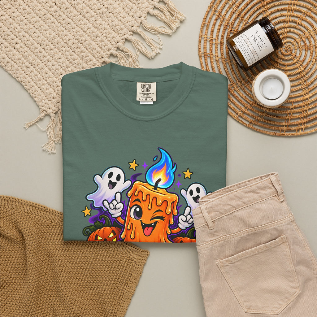 Too Lit to Quit – Funny Halloween Candle T-Shirt