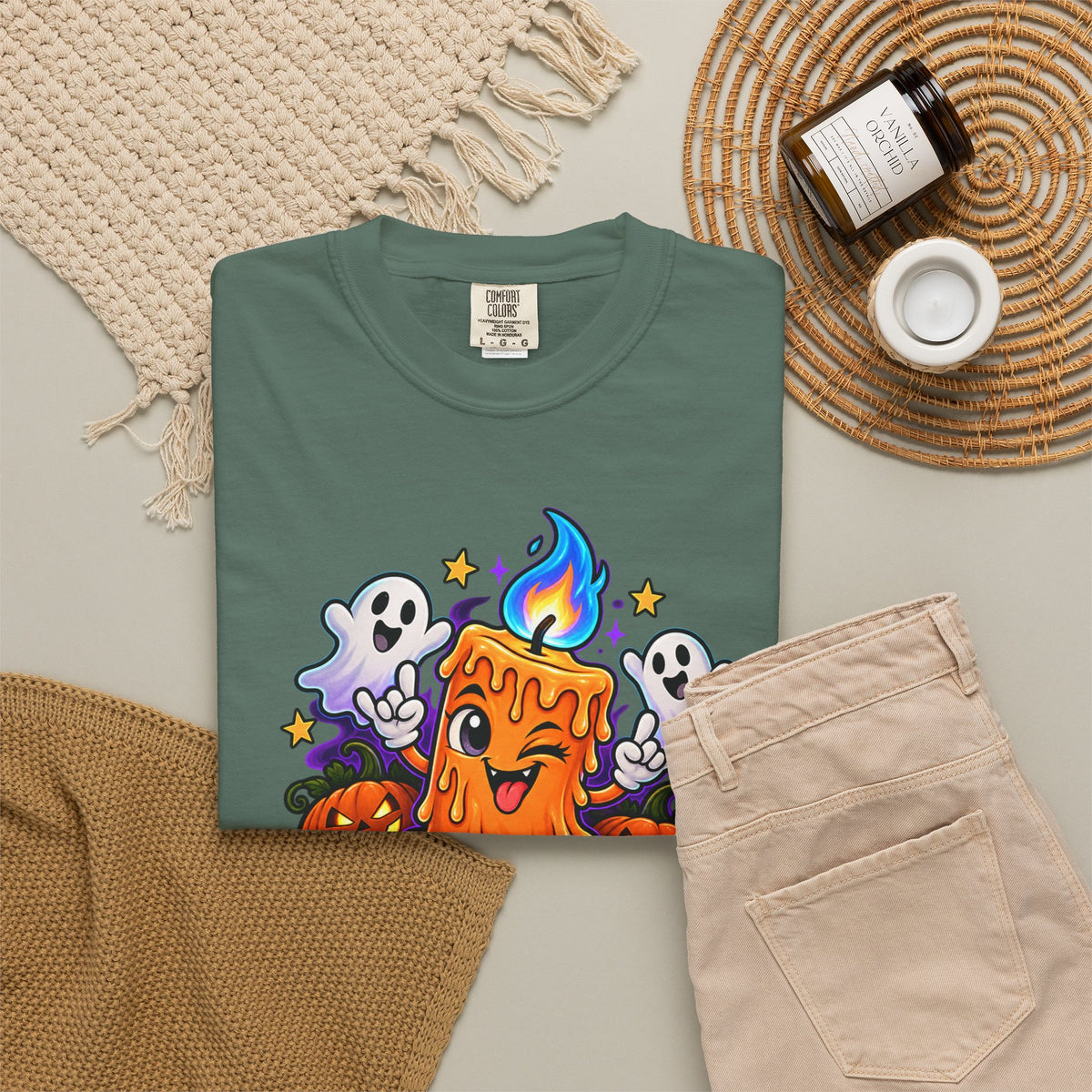 Too Lit to Quit – Funny Halloween Candle T-Shirt