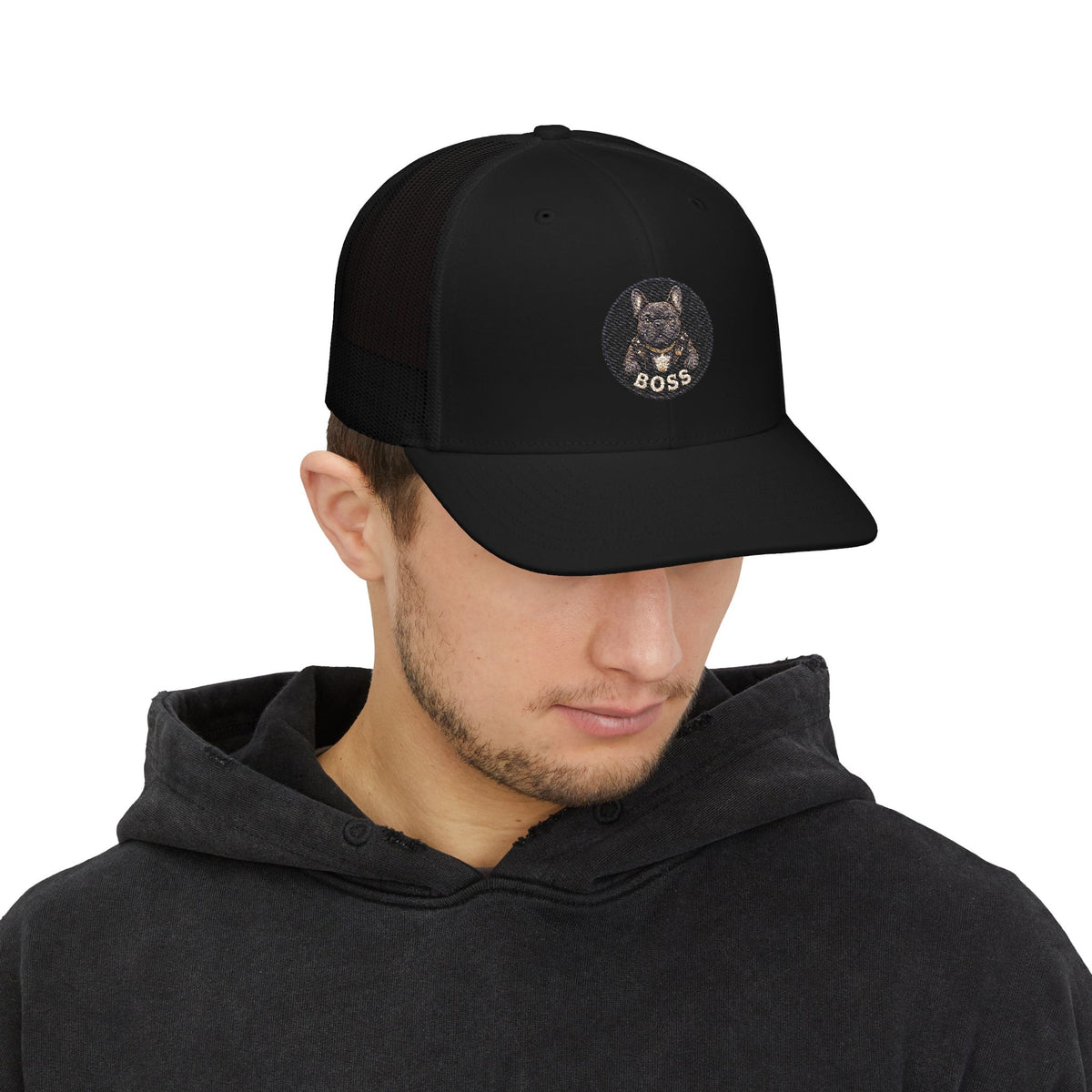 Boss Cat Snapback Trucker Hat – Embroidered Feline Logo Cap