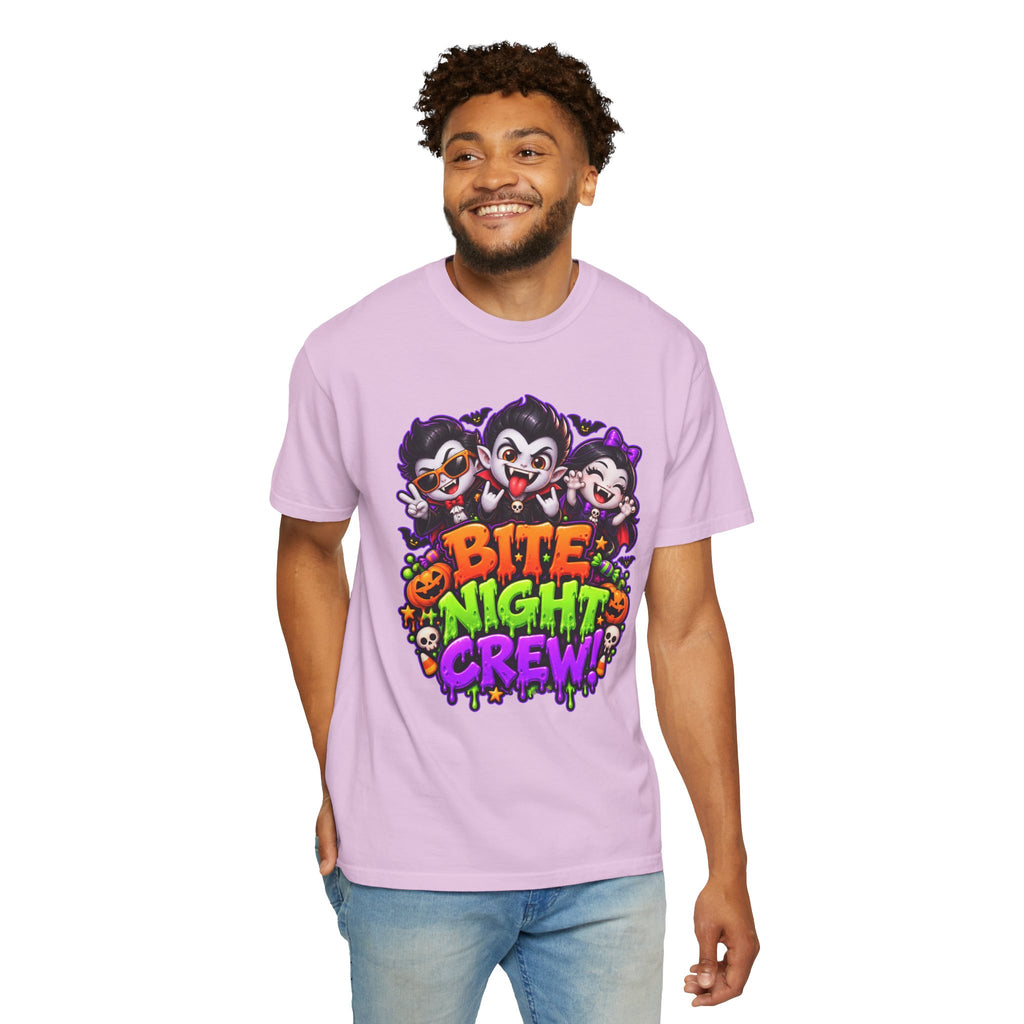 Bite Night Crew Halloween T-Shirt – Funny Vampire Graphic Tee
