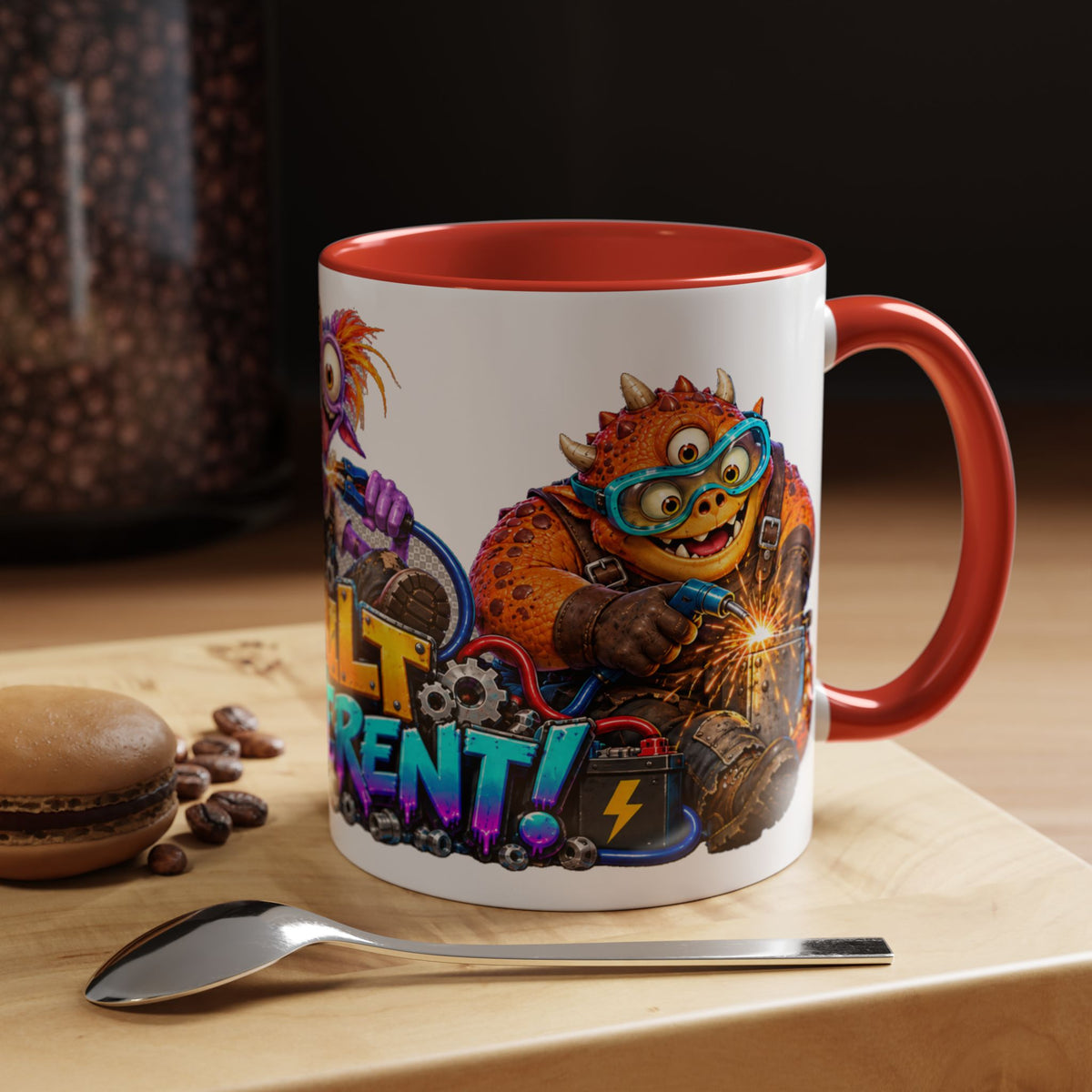 Built Different Monster Workshop Halloween White Mug