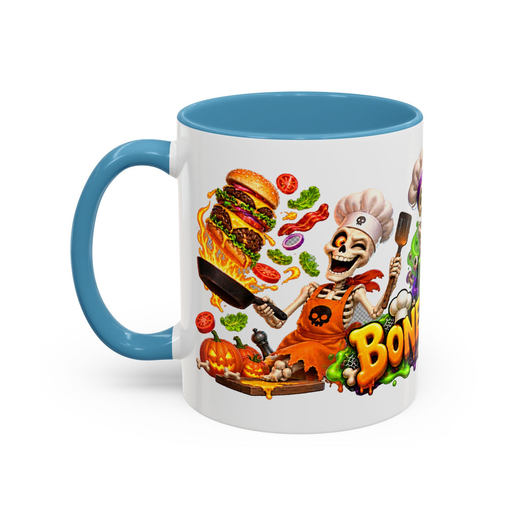 Bone Appetit Skeleton Chefs Halloween White Mug
