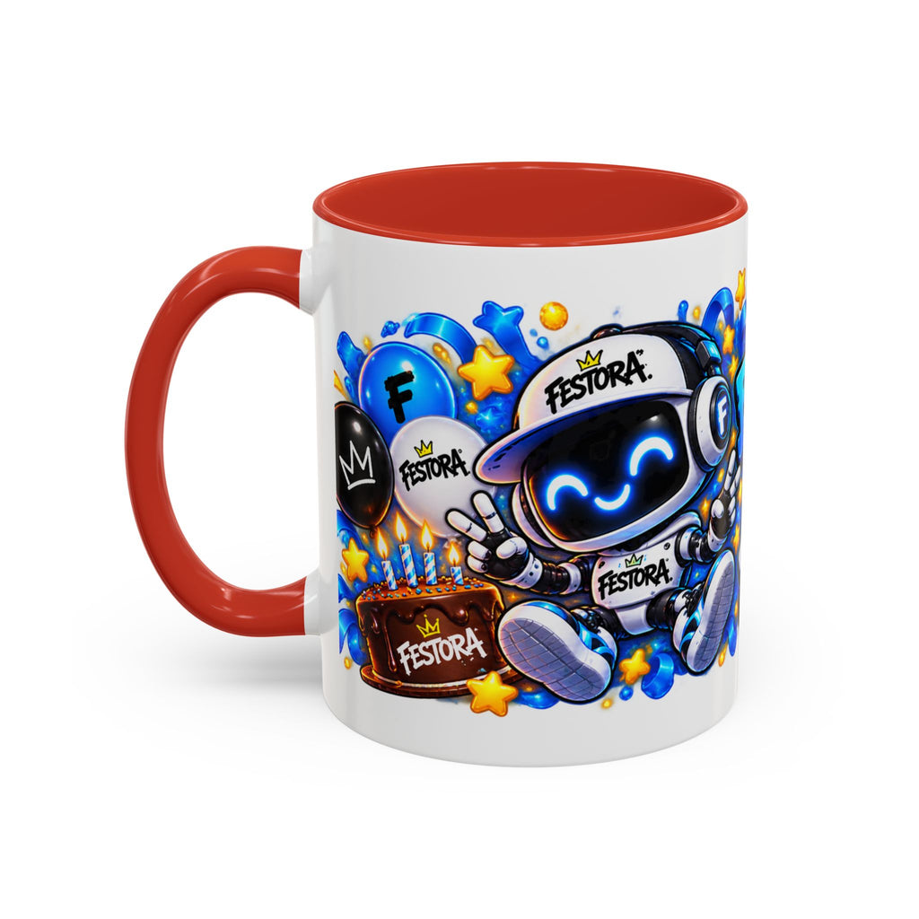 Festora Bot Birthday Mug – Birthday Mode Activated Robot Coffee Cup
