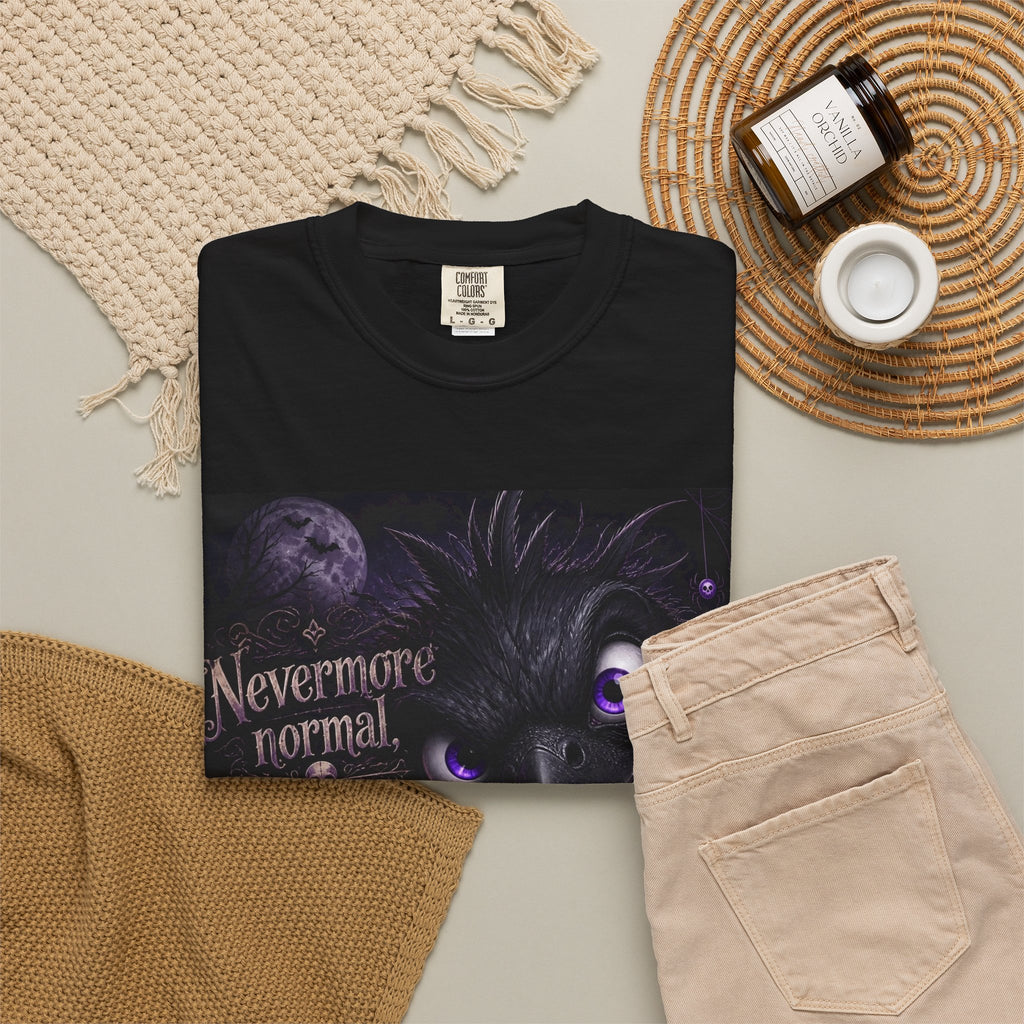 Forever Spooky Raven T-Shirt — "Nevermore Normal, Forever Spooky" Gothic Halloween Tee