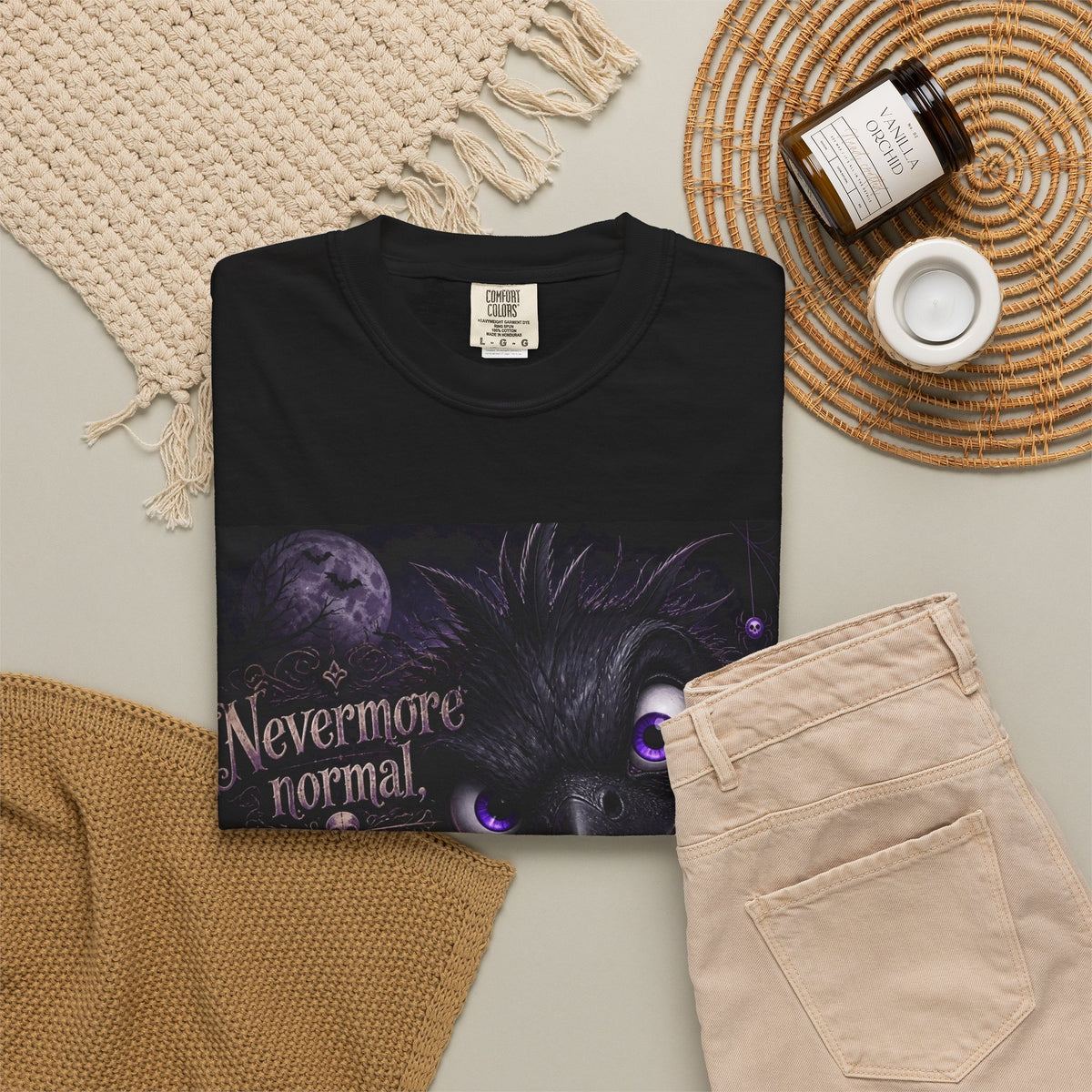 Forever Spooky Raven T-Shirt — "Nevermore Normal, Forever Spooky" Gothic Halloween Tee