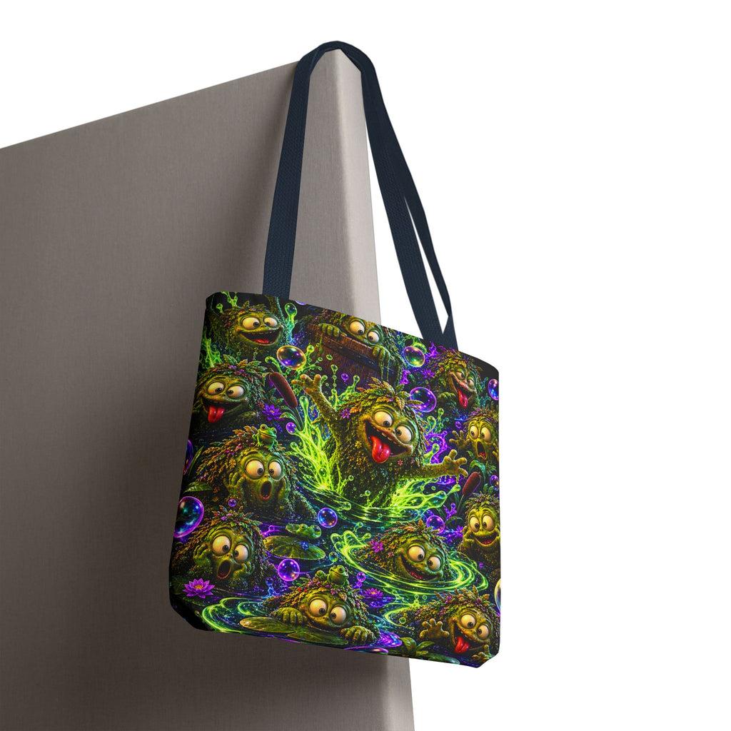 Cosmic Jellyfish Tote Bag – Neon Deep-Sea Galaxy Beach Tote