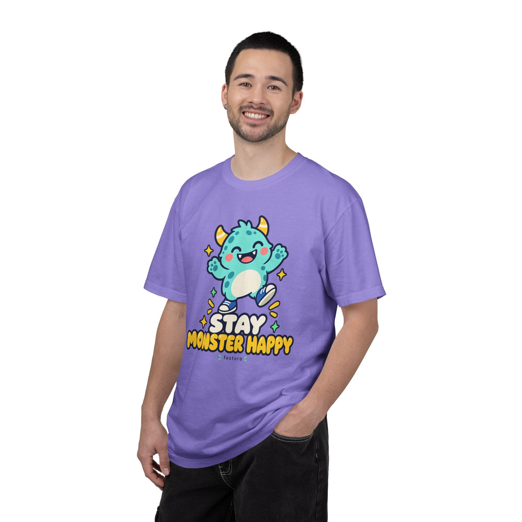 Stay Monster Happy – Cute Monster Graphic T-Shirt
