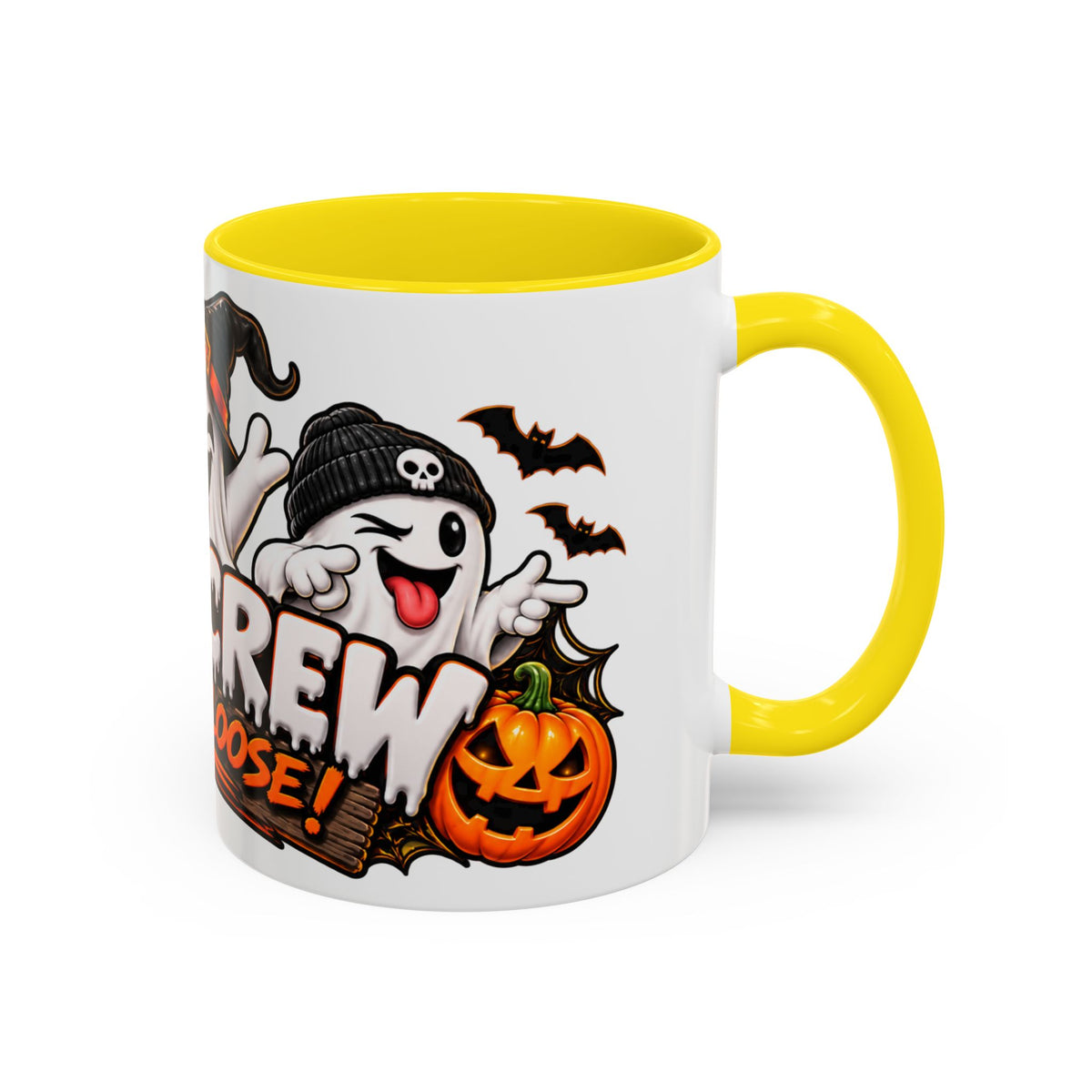 Boo Crew on the Loose Halloween White Mug – Funny Ghosts & Pumpkins