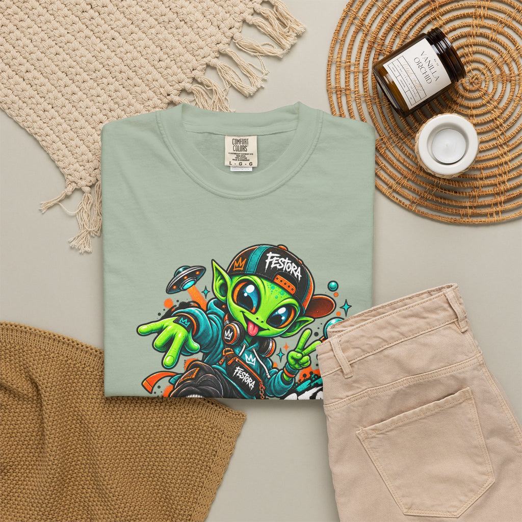 Alien Streetwear T-Shirt — “Stay Cosmic” Graphic Tee