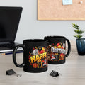 Happy Birthday Bull Mug – Bold 3D Birthday Design – Black Coffee Mug
